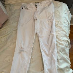 White ripped skinny jeans